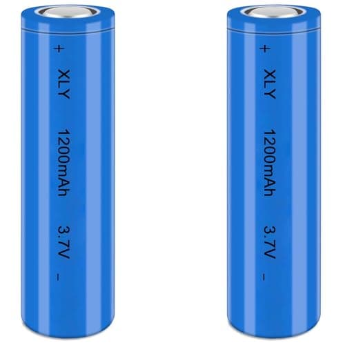 Image of 3.7V Li-ion Battery 1200mAh - 2 Pack Rechargeable Batteries for Remote Control Cars Toy flashlight/drone/front lamp/car RC batteries Top button Long service life