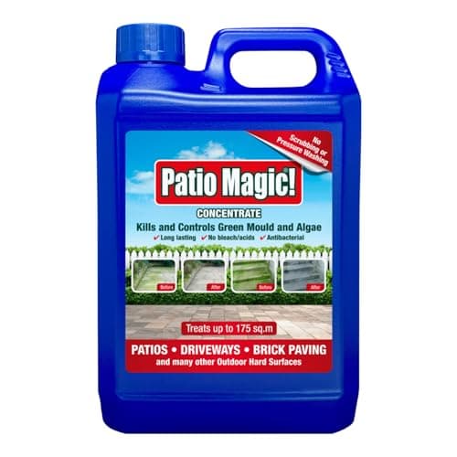 Image of Patio Magic Cleaner, Powerful Solution, Effortlessly Restore, Special Formulation, Eliminate Growth, Long-Lasting, Easy to Apply, Ideal for Stone, Concrete, Brick & Wood, 2.5L