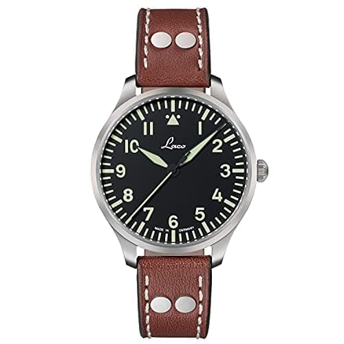 Image of Laco Geneva 2 40 Aviator Watch - Made in Germany - 40mm Quartz - Tree Pattern - Unique - Outstanding Workmanship - Waterproof