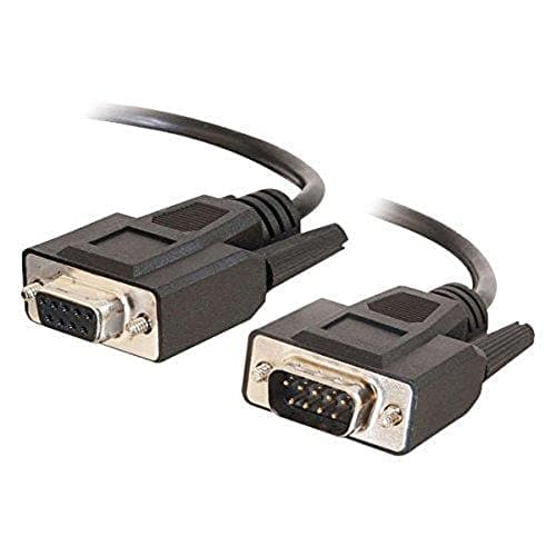 Image of C2G 1ft DB9 M/F Extension Cable - Black - serial cables