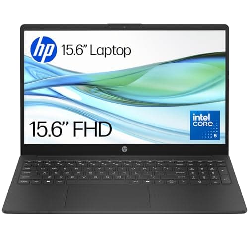 Image of HP 15.6" Laptop | Intel Core™ 5 120U Processor | 16 GB RAM | 512 GB SSD | Intel Graphics | FHD Anti-Glare Display | Windows 11 Home | Fast Charge | Jet Black | 15-fd0005sa