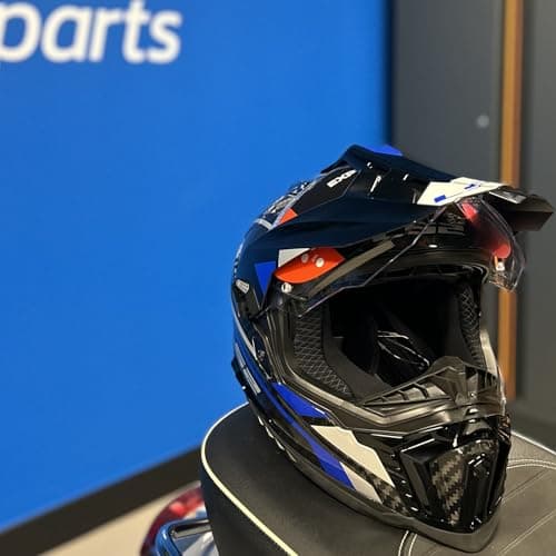 Image of LS2 Carbon Adventure Helmet - MX701 EXPLORER C ADVENTURE BLUE (L)