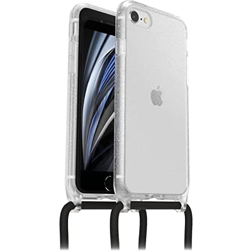 Image of OtterBox React Necklace Case for iPhone 7/8/SE 2020/SE 2022, Ultra-Slim, Protective Case with Adjustable and Detachable Necklace Strap, Tested to Military Standard, Stardust, Non-Retail Packaging