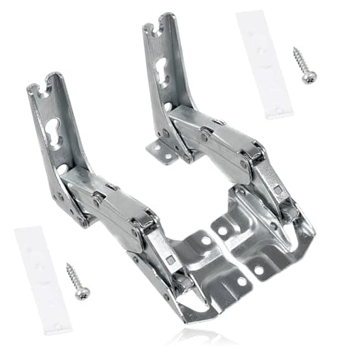 Image of SPARES2GO Integrated Door Hinges Fits Hettich Type Fridge Freezer Set (Left & Right Hinges with Codes: 3306 3702 3307 3703 5.0 41.5)