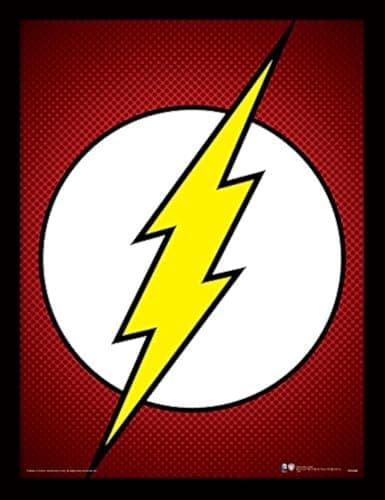 Image of DC Comics "The Flash Symbol" Framed Print, 30 x 40 cm