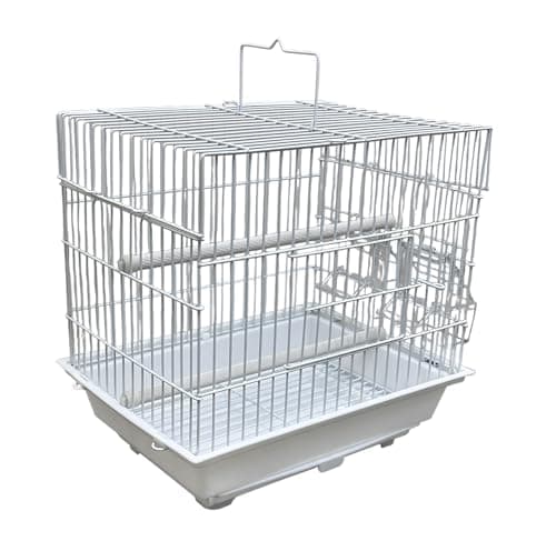 Image of WUNDAPETS Portable Bird Cage Carrier for Small Birds - Budgie, Canary, Finch Travel Crate