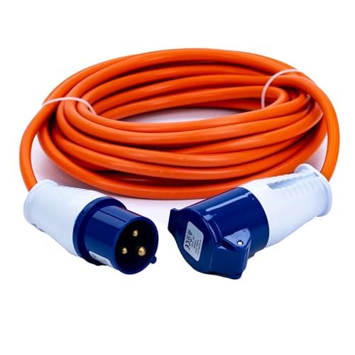 Image of Status 10 Metre Heavy Duty Extension Lead, 2.5mm Core Cable, 16A 230V IP44 Rated for Camping, Caravan, Motorhome or Site Use, Weatherproof Outdoor Power Reel, (10M16A2.51PK4)