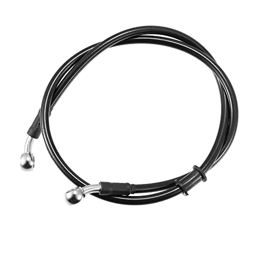 Image of X AUTOHAUX 35.43" 10mm ID Motorcycle Hydraulic Brake Line Oil Hose Pipe Black