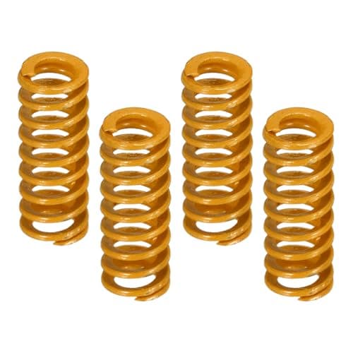 Image of sourcing map 4 Pcs 3D Printer Die Spring, 6mm OD 15mm Length Light Load Compression Mould Die Spring for Mechanical Equipment 3D Printer Electric Part Accessories, Yellow