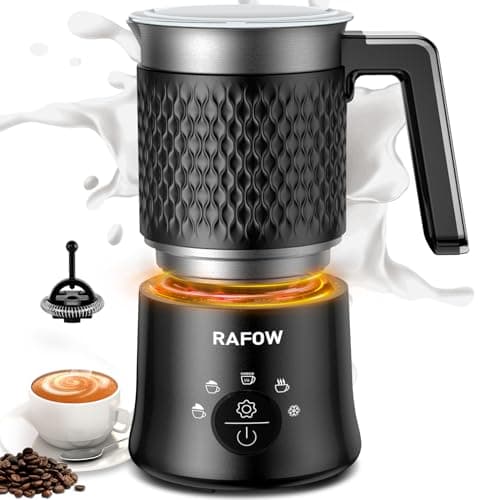 Image of 5 in 1 Milk Frother Electric - 350ml Automatic Milk Frothers Large Capacity Split Milk Steamer Silent Operation Milk Heater and Warmer Hot & Cold Milk Foamer Dishwasher Safe for Latte Coffee Chocolate
