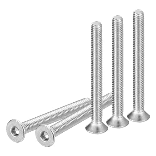 Image of DTGN M3-0.5 x 30mm Flat Head Socket Cap Screws, 50 Pack 304 Stainless Steel Hex Socket Flat Head Screws, Full Thread, Countersunk Bolts