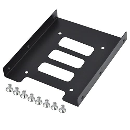 Image of TRIXES Black Metal Internal Mounting Kit for 2.5 Inch SSD Laptop Drives & 3.5 Inch Hard Disk Drives - Bracket for Hard Drive - High Performance Mounting Replacement for Hard Drive
