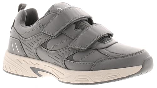 Image of Dr Keller Julian Wide Fit Men's Trainers & Shoes - Lightweight, Cushioned, Double-Strap Fastening, Everyday Comfort for Men - Grey Grey 6 UK