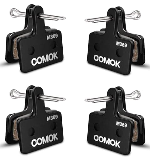 Image of OOMOK 4 Pairs Shimano Compatible Bicycle Disc Brake Pads B01S B03S B05S MT200 M515 M525 & Tektro, No Squeal Quiet MTB & E-Bike Brake Pads, Durable Resin for Mountain & Road Bikes