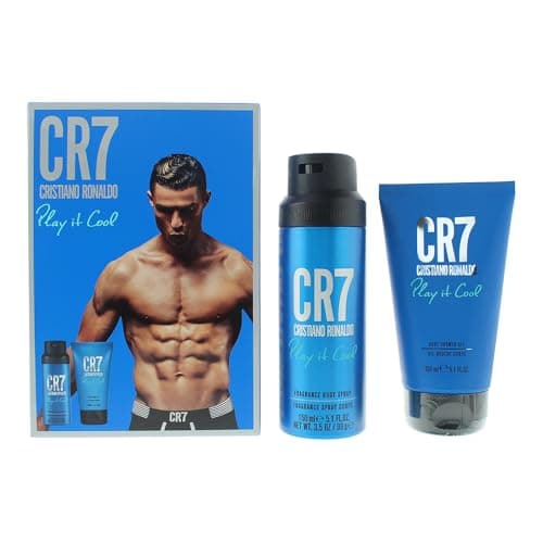 Image of Cristiano Ronaldo Cr7 Play It Cool 2 Piece Gift Set: Shower Gel 150ml - Body Spr