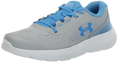 Image of Under Armour Boy's Ua BPS Surge 4 Ac Running Shoe, 100 Mod Gray Viral Blue Viral Blue, 3 UK