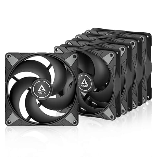 Image of ARCTIC P14 Max (5 Pack) - PC Fan, High-Performance 140 mm Case Fan, PWM controlled 400-2800 rpm, Optimised for static pressure, 0dB mode - Black