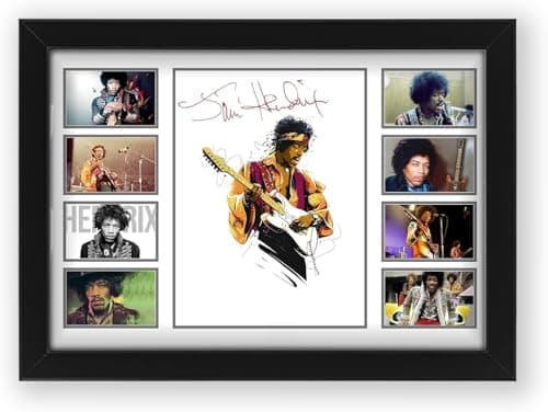 Image of Jimi Hendrix Signed Poster Print - Limited Edition Autograph Fan Gift – Collectible Memorabilia Merchandise (Unframed A4 (30x21cm))