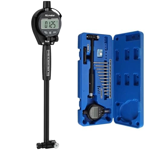 Image of ALLmeter Digital Dial Bore Gauge Set Range 50-160mm Dial Gauge 0.01mm Dial Indicator Internal Measure Cylinder Tool with Measuring Rod,12 Different Standard Probes for Deep Engine Cylinder
