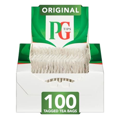 Image of PG Tips Original | 100 Black Tea Bags Bulk | One Cup | String & Tagged | Refreshing & Flavourful | Ideal for Office Breaks & Catering, Celebrations, Afternoon Tea | Plant Based Biodegradable Teabags