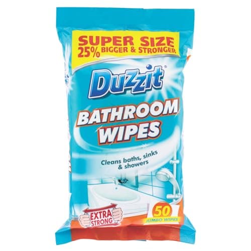 Image of Duzzit Bathroom Wipes-Pack Of 50, Blue
