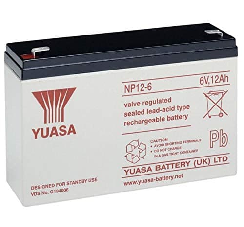Image of Yuasa NP12-6 Lead Acid Rechargeable Battery 12Ah 6v