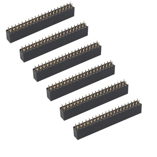 Image of ZDE 6PCS 2x20 40 Pin Stacking Female Header 2.54mm Pitch Dual Row Short Pin Headers Connector for Raspberry Pi Arduino PCB Breadboard