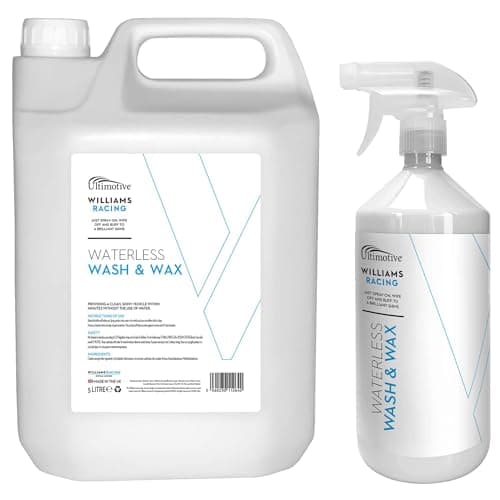 Image of Williams Racing Waterless Wash and Wax Car Cleaning kit 1L + 5L re-fill bottle