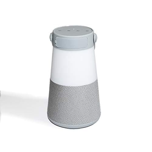 Image of VR7 Bluetooth speaker and LED light Lantern Built In Wireless Speakerphone, Aux In Port, USB Charging Silver (Silver, 17cm)