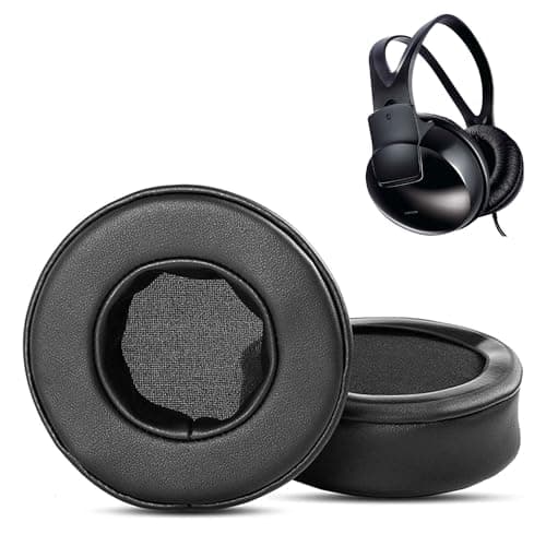 Image of SHP1900 Headphone Ear pads replacement Compatible with Philips SHP1900 SHP8000 ISK960b Headphones(Protein Leather and Memory Foam ear cushions)
