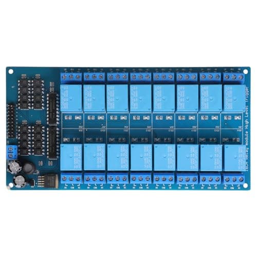 Image of Hangsu 5/12/24V 16 Channel Relays Module with Optocoupler LM2576 Power Microcontroller Interfaces Relays Shield Module Home Automation