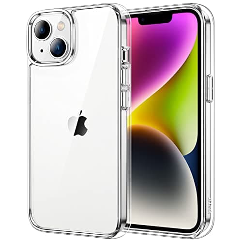 Image of JETech Case for iPhone 14 Plus 6.7-Inch, Non-Yellowing Shockproof Phone Bumper Cover, Anti-Scratch Clear Back (Clear)