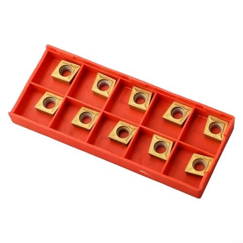 Image of 10PCS CCMT09T304 VP15TF Carbide Inserts, CCMT 09 T3 / CCMT32.51 Insert, Lathe Indexable Solid Carbide Milling Turning Insert for The Finishing of Steel and Other Metal