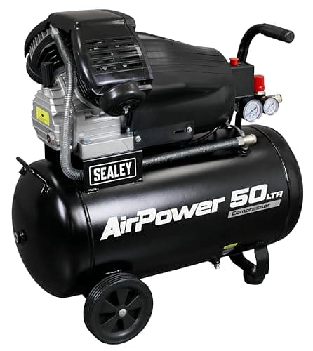 Image of Sealey V-Twin Direct Drive Air Compressor, 50L, 3hp, 13.7cfm, 116psi, 2.2kW - SAC5030VA