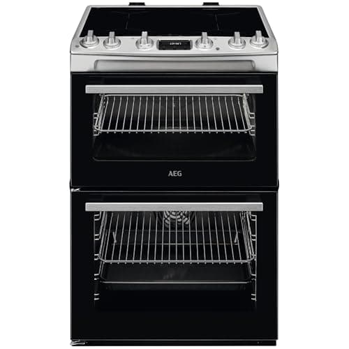 Image of AEG 5000 Series SurroundCook Cooker with Induction Hob CIX6540ACM, Capacity 77/39L, Double Cavity Electric, Catalytic Self-Cleaning Oven, Grill Function, Heat Indicators, Cooling Fan, 894x600x600 mm