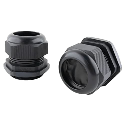 Image of SeKi 10 x Cable Glands M63 37-44 mm, Waterproof IP67 Metric Cable Gland, Black (RAL9005), Also Suitable for PG48