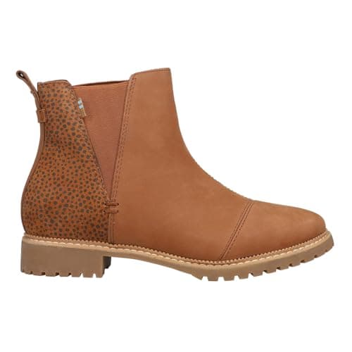 Image of TOMS Cleo Ladies Leather Ankle Boots Tan UK 5