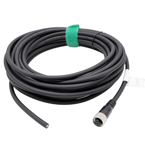 Image of HangTon M12 A-Coded 5 pin Female Actuator Sensor Electrical Cable to Open for Industrial Control Automation, Network, CANopen, IO Link, Profibus 3m
