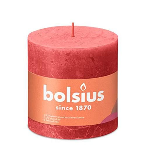 Image of BOLSIUS Pillar candle Blossom Pink 100 mm - Height 10 cm - Pink - 62 burning hours