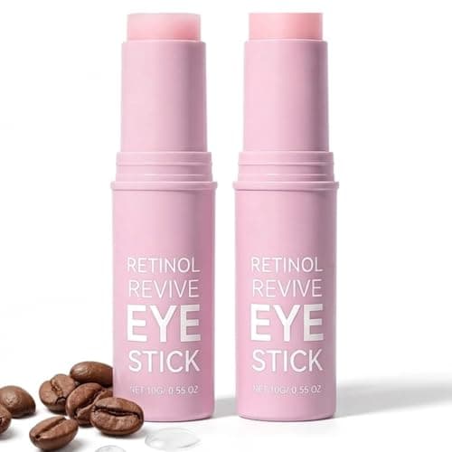 Image of 2PCS Retinol Eye Balm Stick with Caffeine,Under Eye Brightener Balm Stick, Retinol & Caffeine Eye Cream for Dark Circles and Puffy Eyes,Eye Bags Balm Women&Men,Fine Lines,Anti-Ageing&Firming
