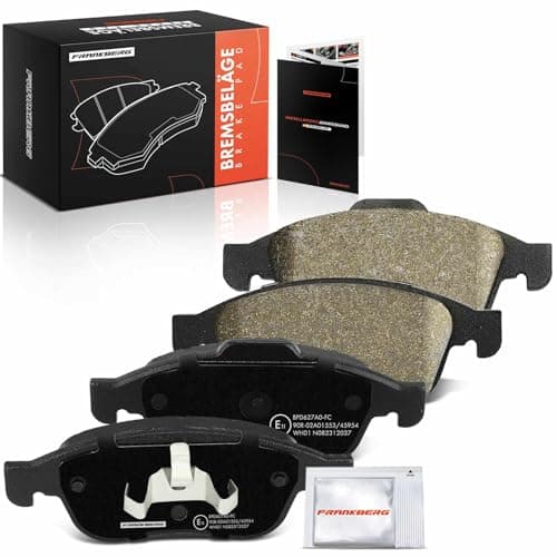 Image of Frankberg Brake Pad Set incl. 4x Pads Front Compatible with Zoe BFM C.a.p.t.u.r I H5 J5 Dokker MPV KE LodG.Y JS Duster HM Replace# 410607115R,410300379R