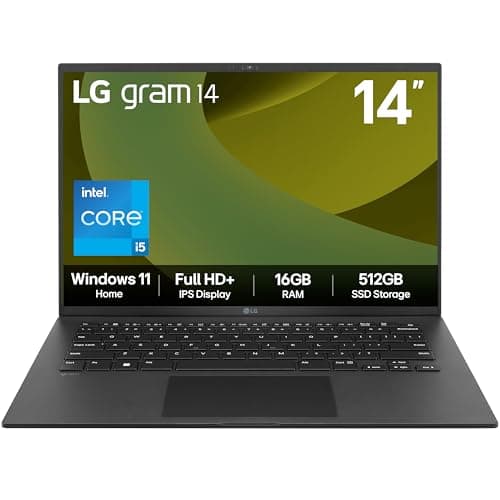 Image of LG gram 14Z90RU - 14 Inch 2.5K IPS Ultra-Lightweight Laptop, Intel Core i5 1334U, 16GB RAM, 512GB SSD, Windows 11 Home, Black (2025)