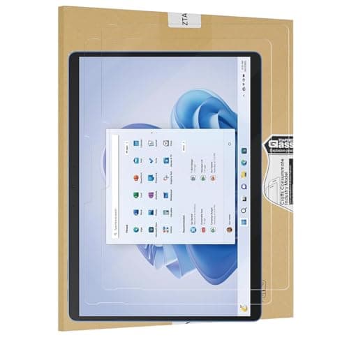Image of ZTAOOPOU (2 Pieces Tempered Glass Tablet Screen Protector for Microsoft Surface Pro 4/Pro 5/Pro 6/Pro 7 (12.3'') HD Transparent Screen Protector Film Microsoft Surface Pro 7 Plus