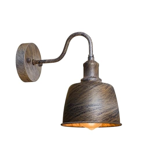 Image of DC VOLTAGE Outdoor Wall Lights,IP65 Waterproof Down Lights Outdoor Mains Powered,Outside Lights Exterior Sconce E27,Metal Garden Wall Lamp for Front Door,Garage,Porch (Brushed Copper Sconce)
