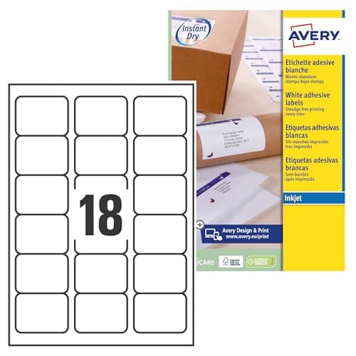 Image of Avery J8161-25 addressing label - addressing labels (White, Inkjet, 63.5 x 46.6 mm)