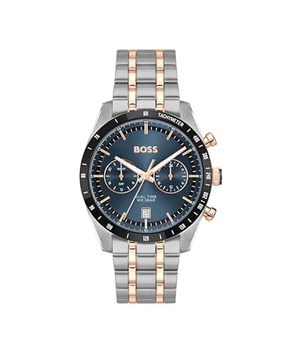 Image of BOSS Analogue Multifunction Quartz Watch for Men TOURMASTER Collection with Carnation Gold Colored Stainless Steel Bracelet - 1514288