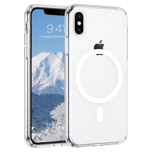 Image of BENTOBEN for iPhone X/XS Case Magnetic [Compatible with MagSafe], Clear Non-yellowing Slim Soft TPU Anti-Scratch Back Military Grade Shockproof Women Men Protective Phone Cover for iPhone X/XS, Clear