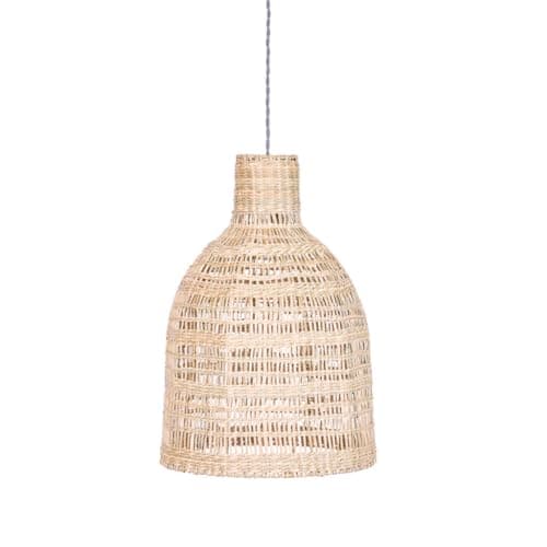 Image of Seagrass Lamp Shade Ceiling Light Shade Easy Fit Hanging Pendant Light Rattan Lampshade Downlighter Living Room Kitchen Island Breakfast Bar Landing Hallway Bedroom Wicker Lampshade E27