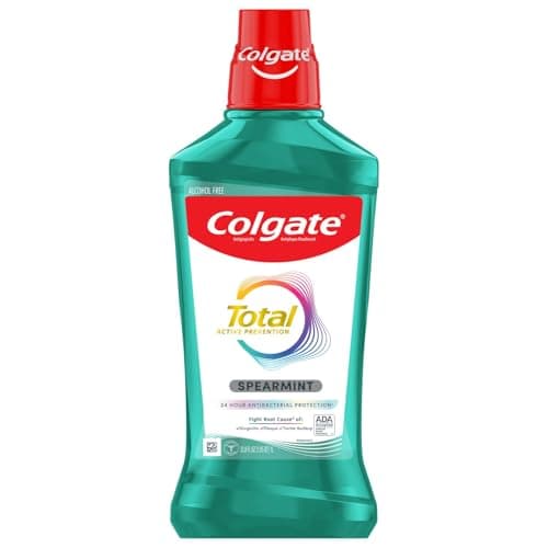 Image of Colgate Antigingivitis/Antiplaque Mouthwash, Spearmint Surge 33.8 fl oz (1.05 qt) 1 lt