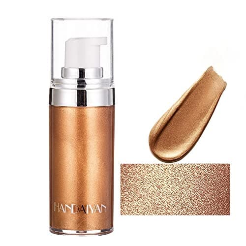 Image of OCHILIMA 4 Colors Face Body Shimmer Body Cream Liquid Body Highlighter Long-lasting Shine Brighten Glitter Shimmering Body Cream for All Skin Types Bronzer (#03 Bronze Gold),60 g (Pack of 1)